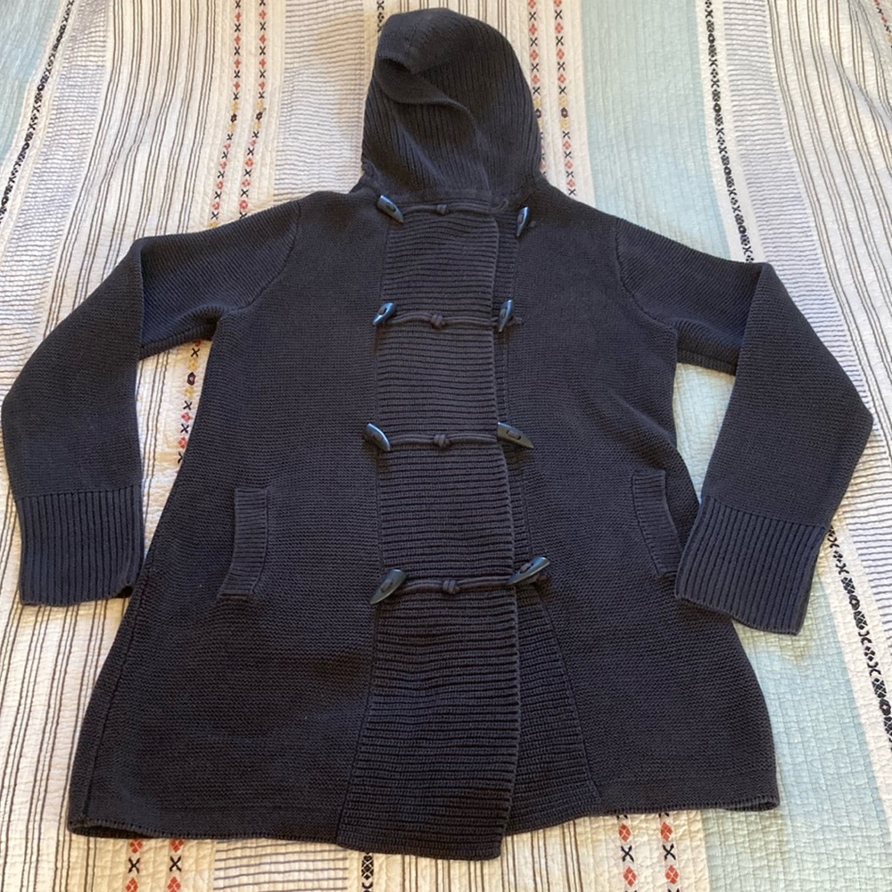 Lands End cotton toggle sweater